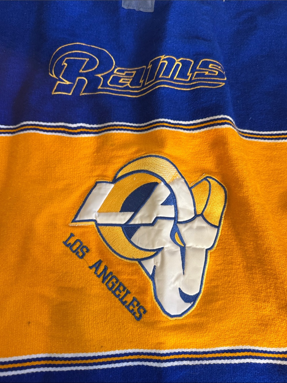 Los Angeles Rams football Blue and Gold poncho